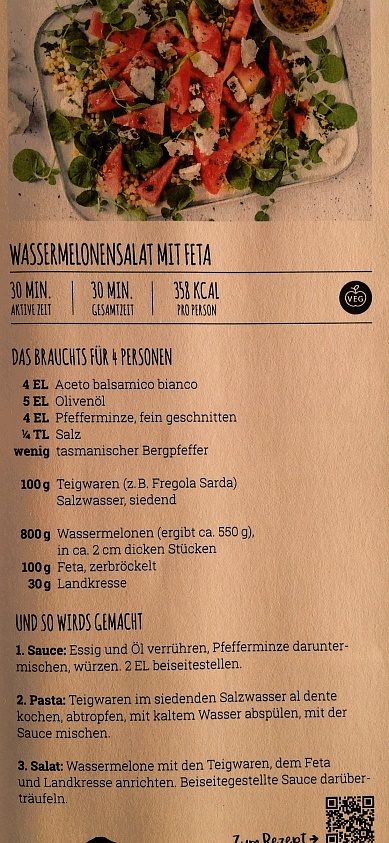 WASSERMELONENSALAT FREGOLA SARDA